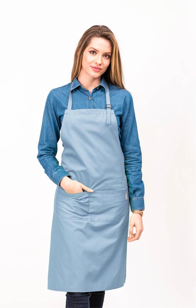 DELANTAL PETO BOLSILLO 65% POLIESTER 210 GRAMOS CINTA TELA