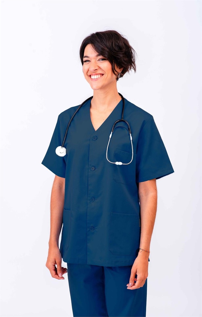 CASACA PICO ABIERTA BOTONES UNISEX 3 BOLSIL 35%ALG CHARLOTTE