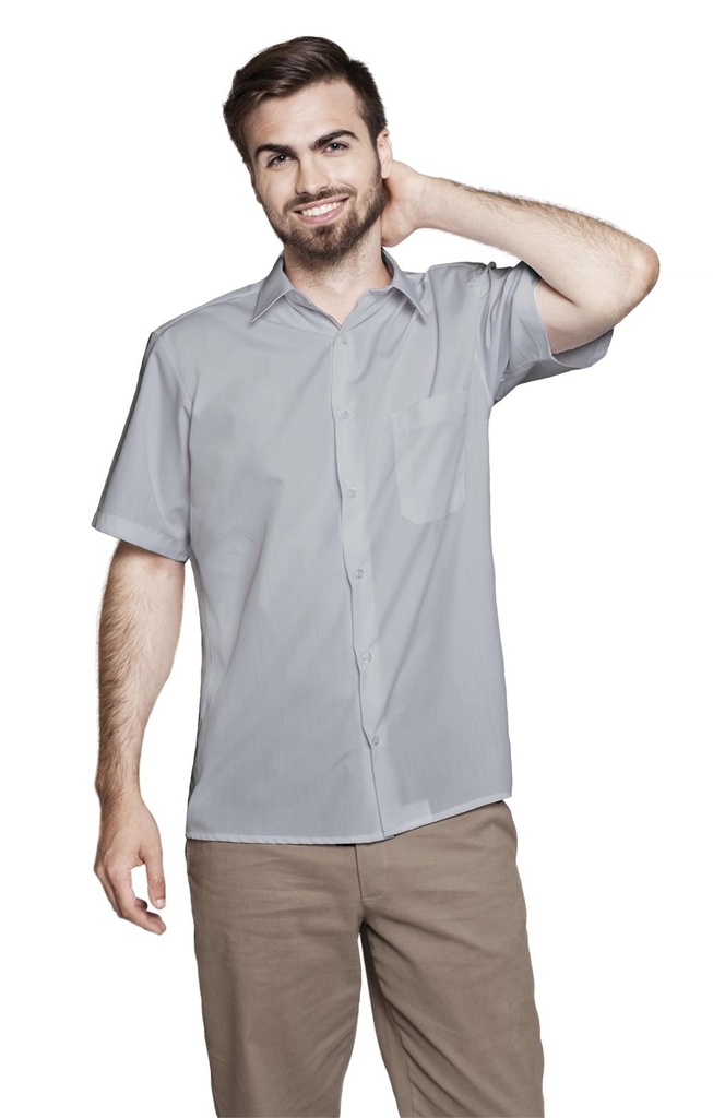 [3002C_0007_1] CAMISA M/C COLORES 115 GRAMO 67% POLIESTER 33%ALGODO MISTRAL (1, 7 GRIS PERLA)