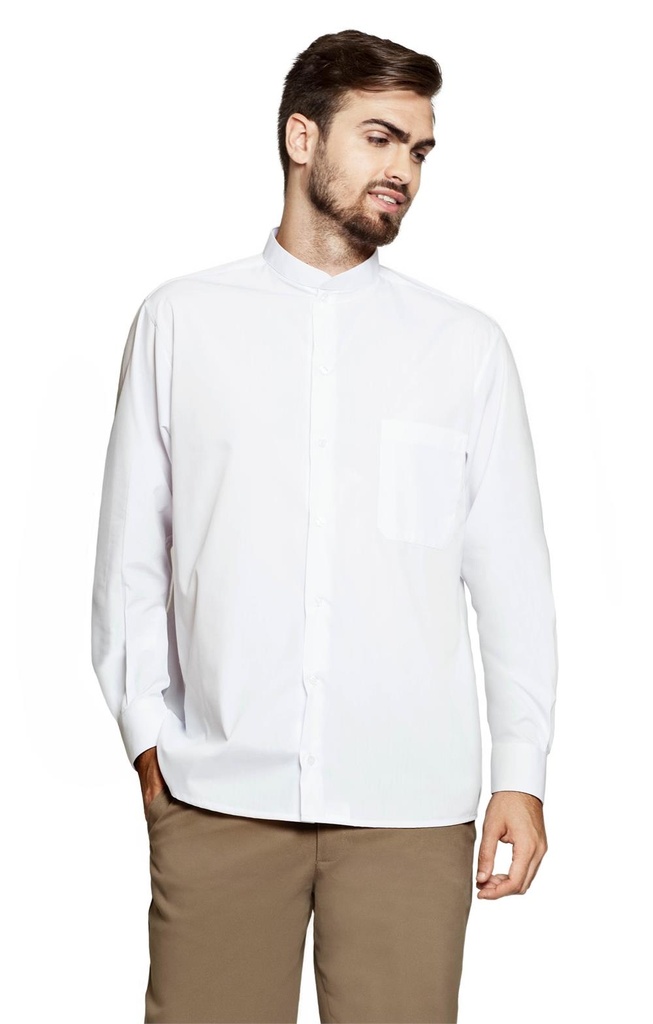 CAMISA M/L MAHO 1 BOLSILLO POPELIN BOTONES VISTOS