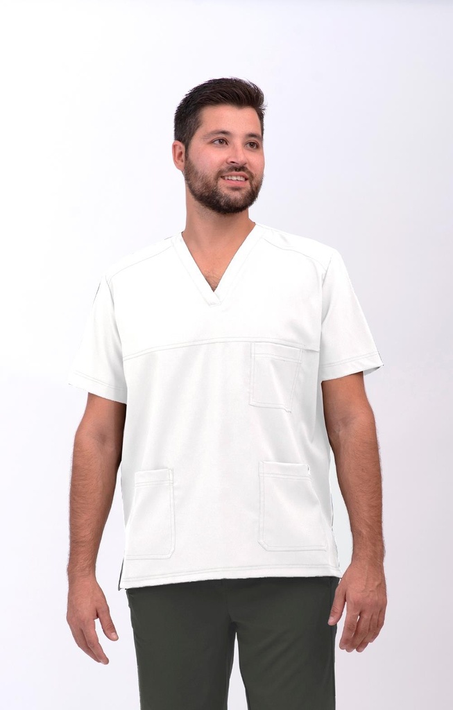 [114016_2000_XS] CASACA CRO M/C MICROFIBRA UNISEX CANESU 3 BOLS C/ PICO ELASTICA OKLAHOMA (XS, 2000 BLANCO)