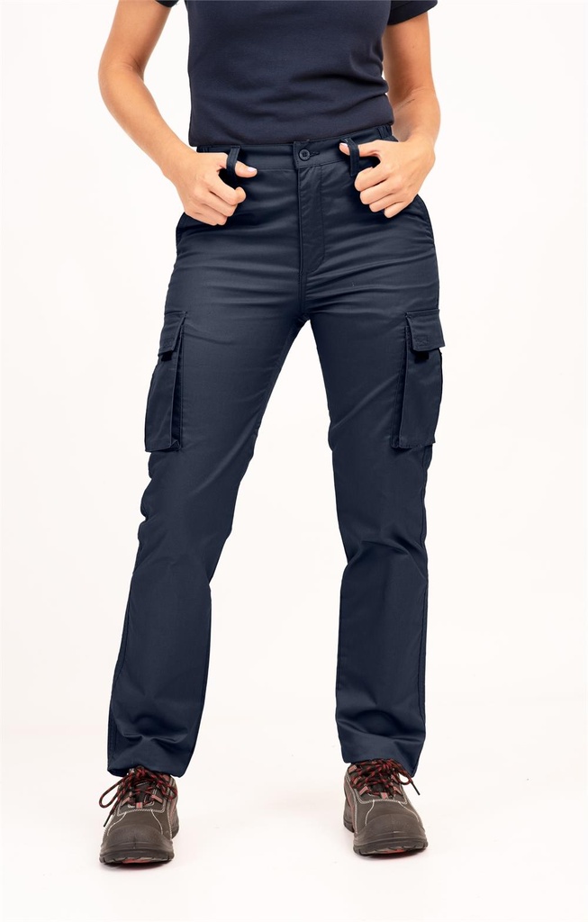 PANTALON MULTIBOLSILLOS 4% ELASTAN TEJIDO HIDROFUGADO NANOTEC 26%ALGODON CULERA REFUERZO