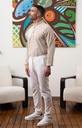 PANTALON UNISEX IMITACION LINO GOMA EN CINTURA Y CORDON MENORCA EUROSAVOY