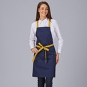 DELANTAL PETO TIRANTES CONTRASTE SARGA AJUSTABLE 100032