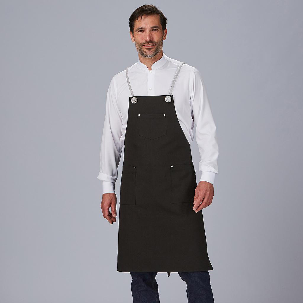 DELANTAL PETO TEJIDO PANAMÁ MULTIBOLSILLO CORDÓN TRENZADO 100033