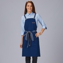 DELANTAL PETO BICOLOR AJUSTE CINTAS POLIÉSTER 210G/M² 100041