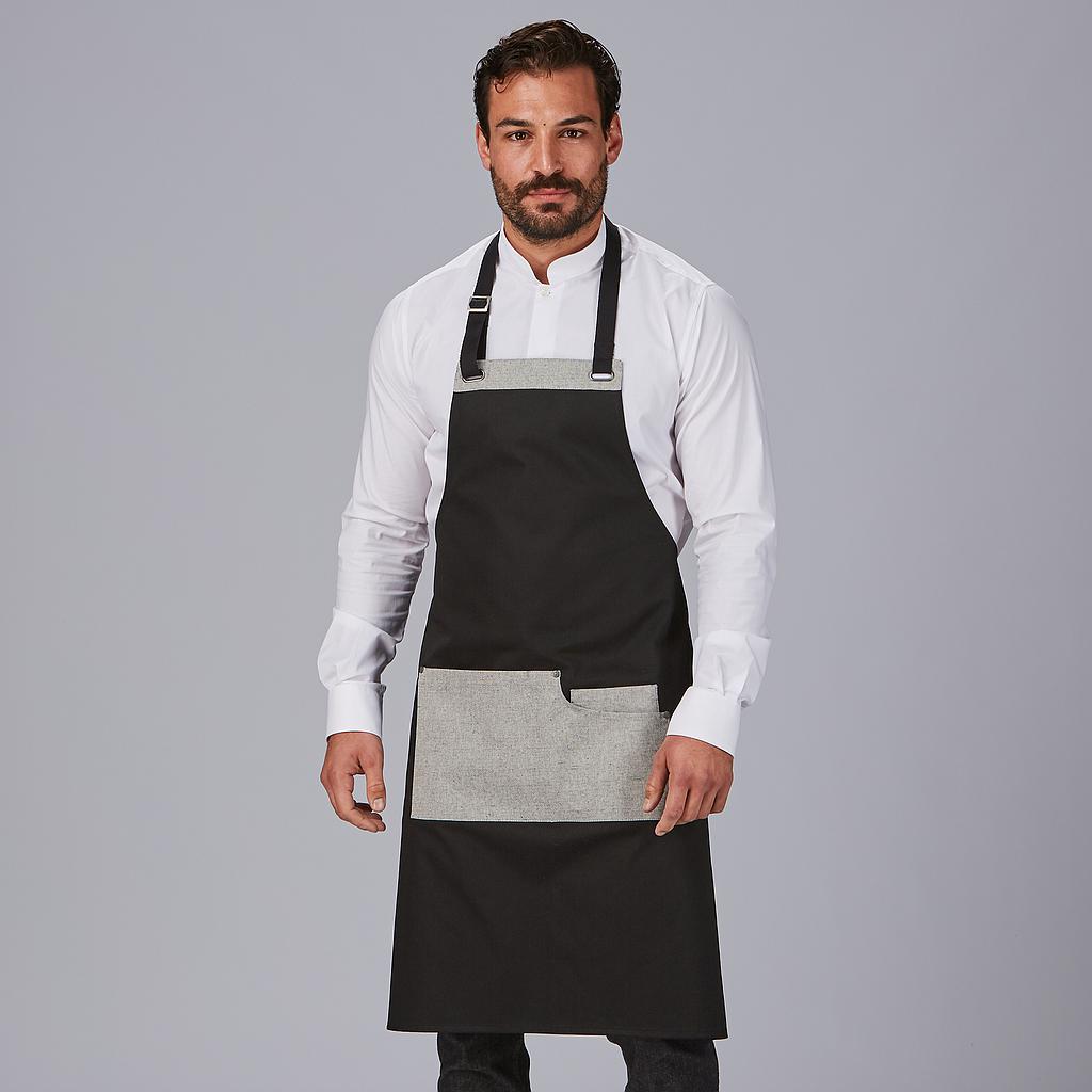DELANTAL PETO BICOLOR AJUSTABLE POLIÉSTER 100042