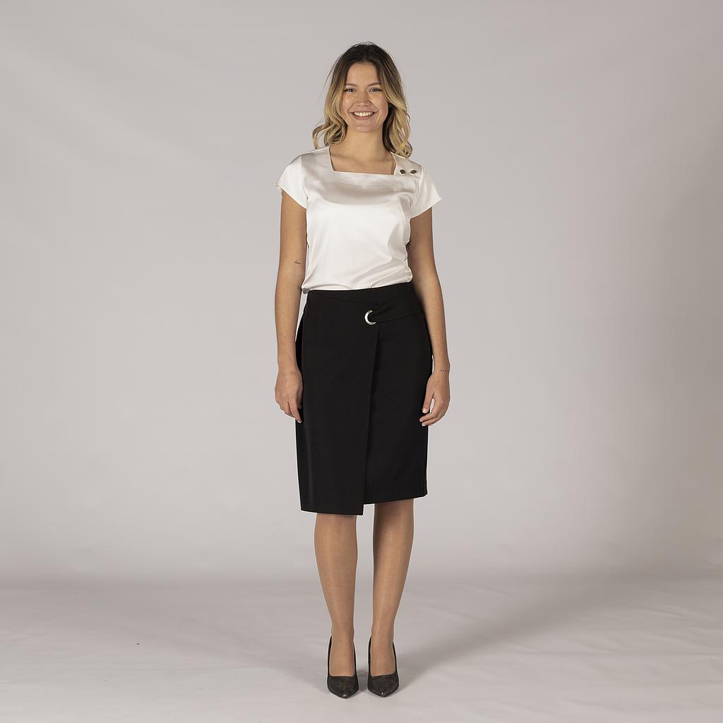 [150003-001-36] FALDA CRUZADA AJUSTADA SIN CINTURILLA TRIVIAL 150003 (36, 1 NEGRO)