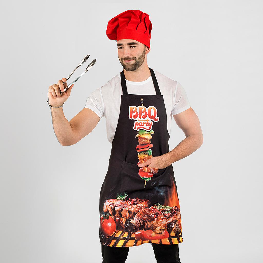 DELANTAL PETO DISEÑO SUBLIMADO BARBACOA 150120