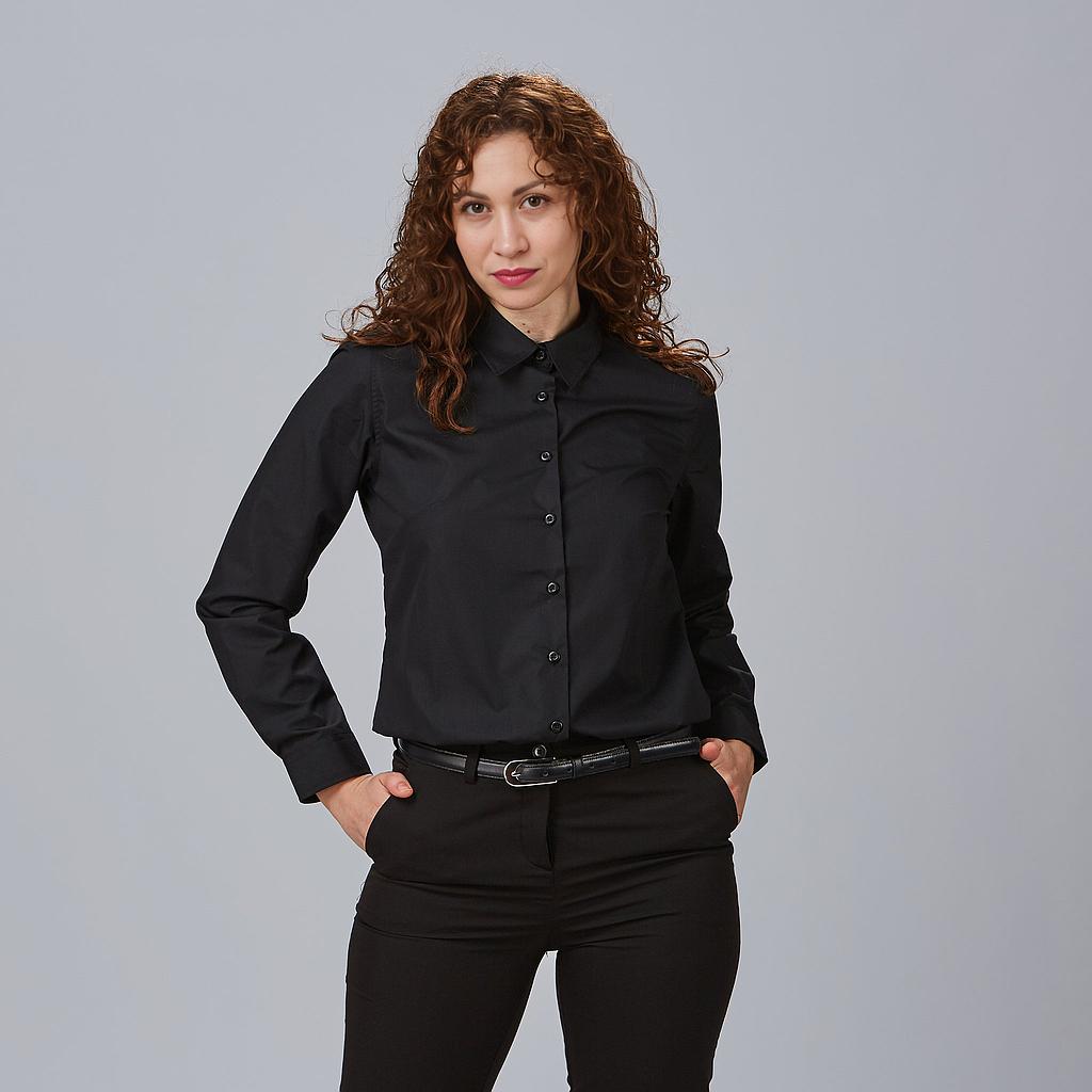 [240001-001-XS] CAMISA MUJER MANGA LARGA SEMI AJUSTADA RED LINE 240001 (XS, 1 NEGRO)