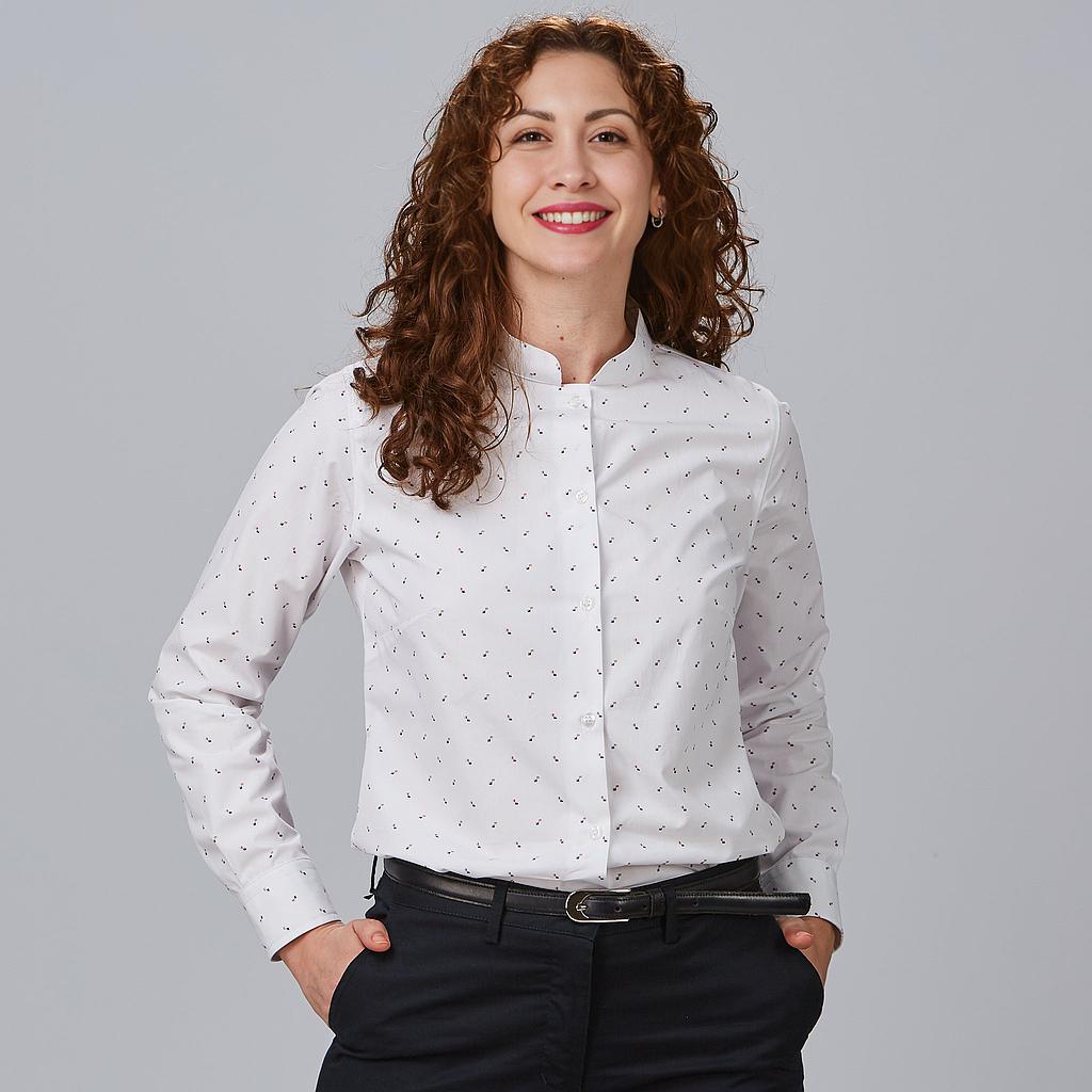 [240027-1138-XS] CAMISA MUJER ALGODÓN ESTAMPADO CUBOS GINEVRA 240027 (XS)