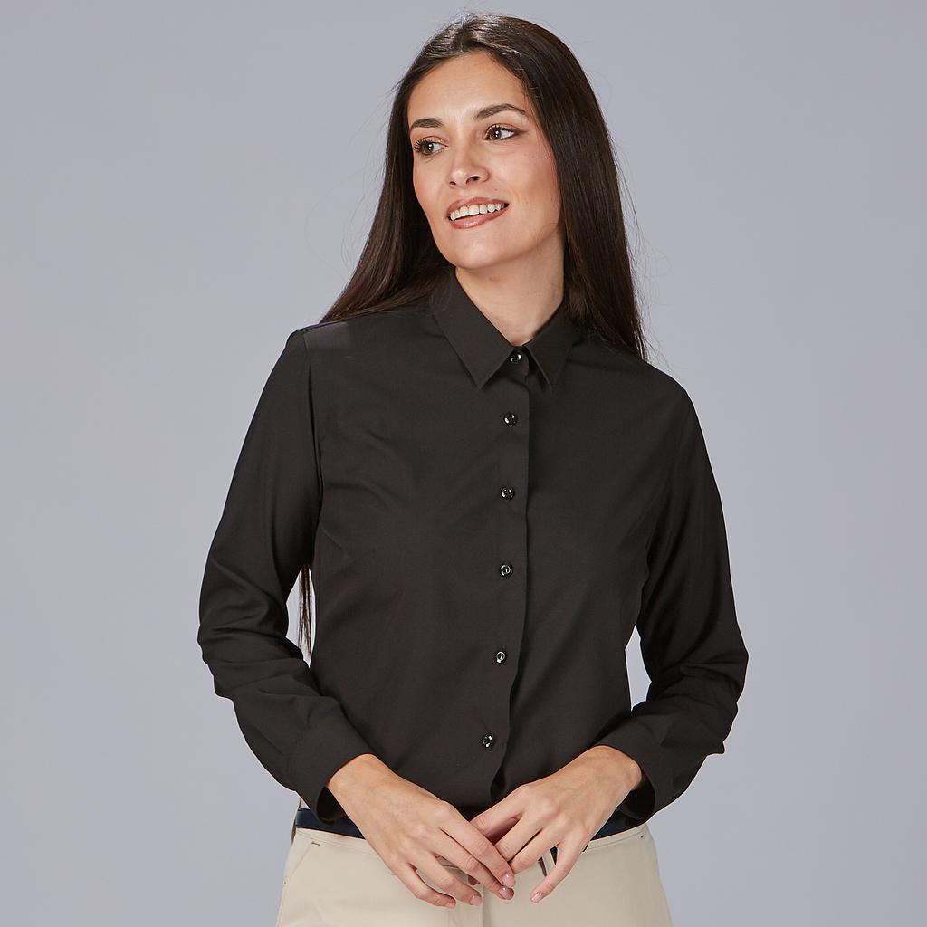[240032-001-XS] CAMISA MUJER ENTALLADA COOL DRY AURORA 240032 (XS, 1 NEGRO)