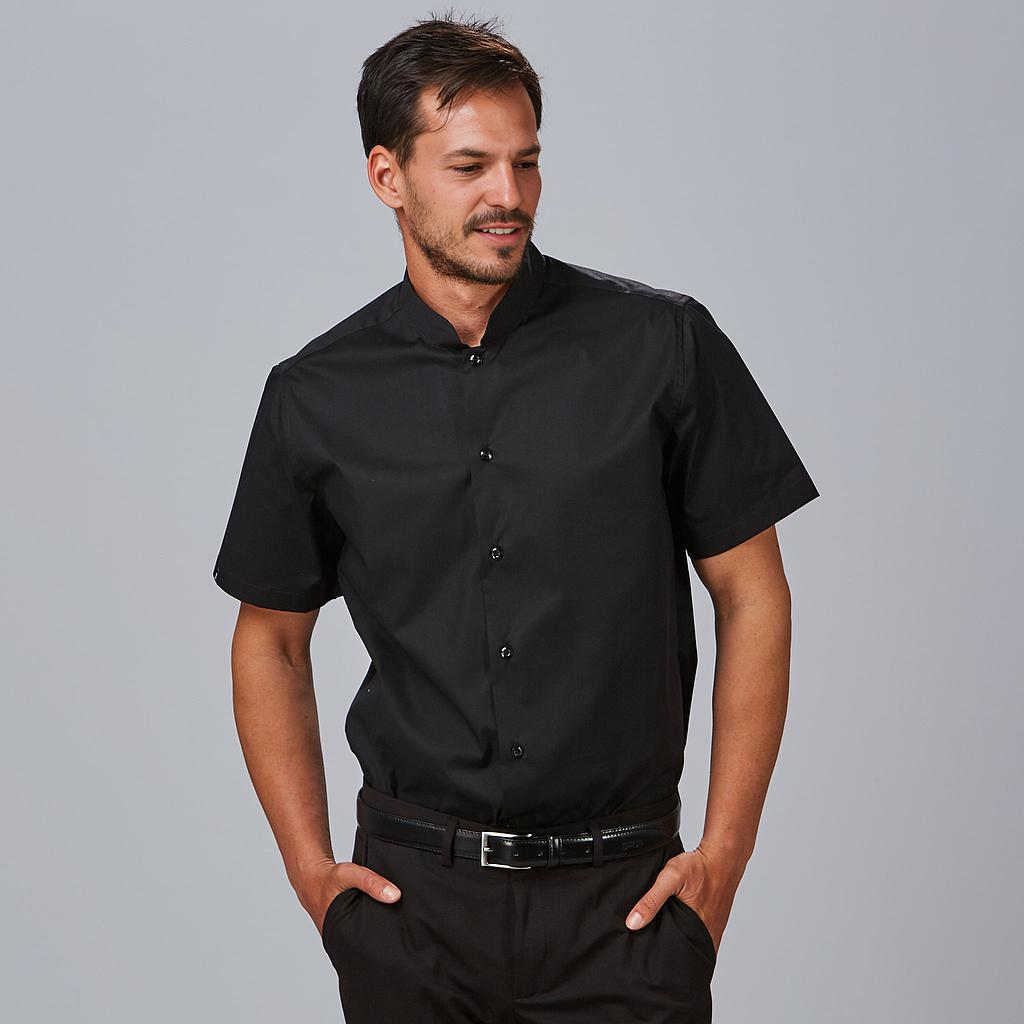 [260007-001-XS] CAMISA CUELLO MAO SLIM FIT ELASTAN RED LINE 260007 (XS, 1 NEGRO)