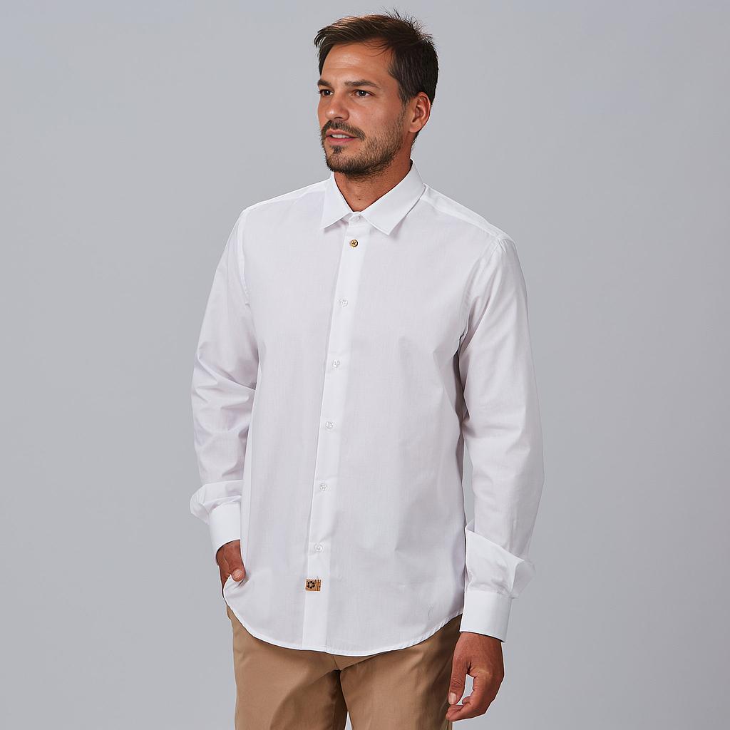 [261100-101-S] CAMISA HOMBRE CUELLO CAMISERO AJUSTE ESPALDA ELISEO 261100 (S)