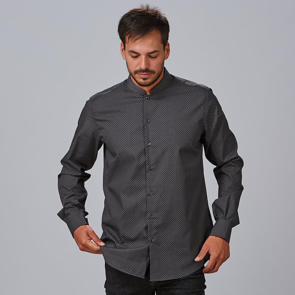 [299300-1122-S] CAMISA MANGA LARGA CUELLO MAO LEONE 299300 (S)