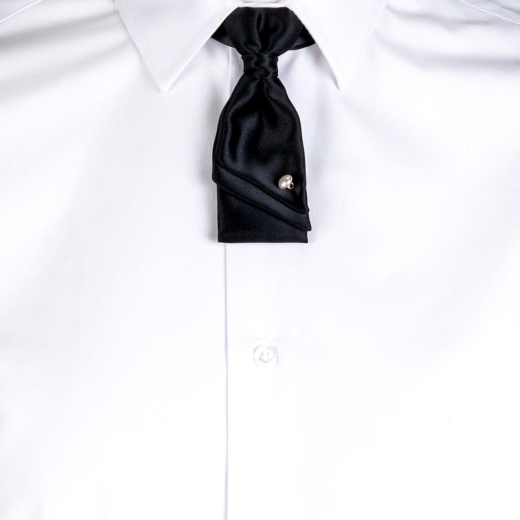 [323000-001-UD] CORBATÍN RASO PERLA DECORATIVA CORBATIN 323000 (1 NEGRO)