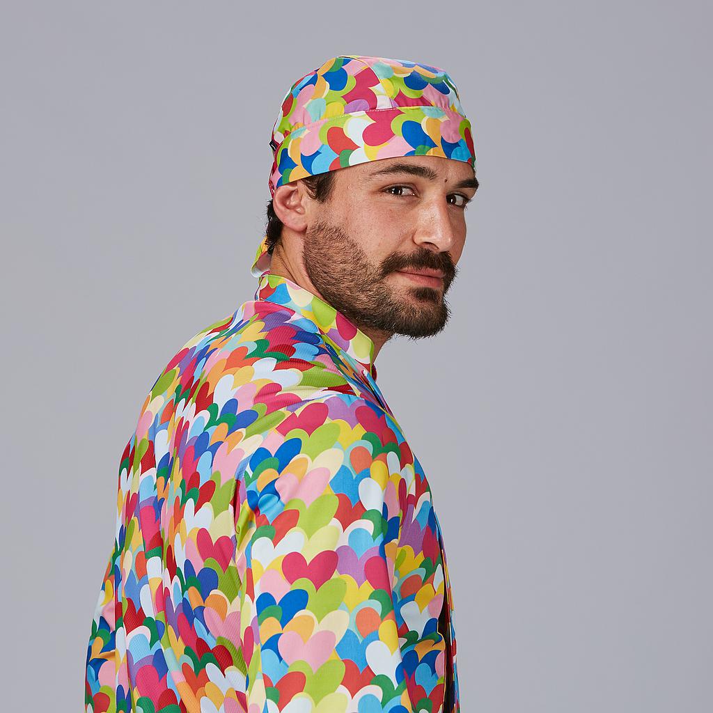 [400012-5149-UD] GORRO PIRATA ESTAMPADO CORAZONES ALGODÓN ORGÁNICO AGATHA 400012