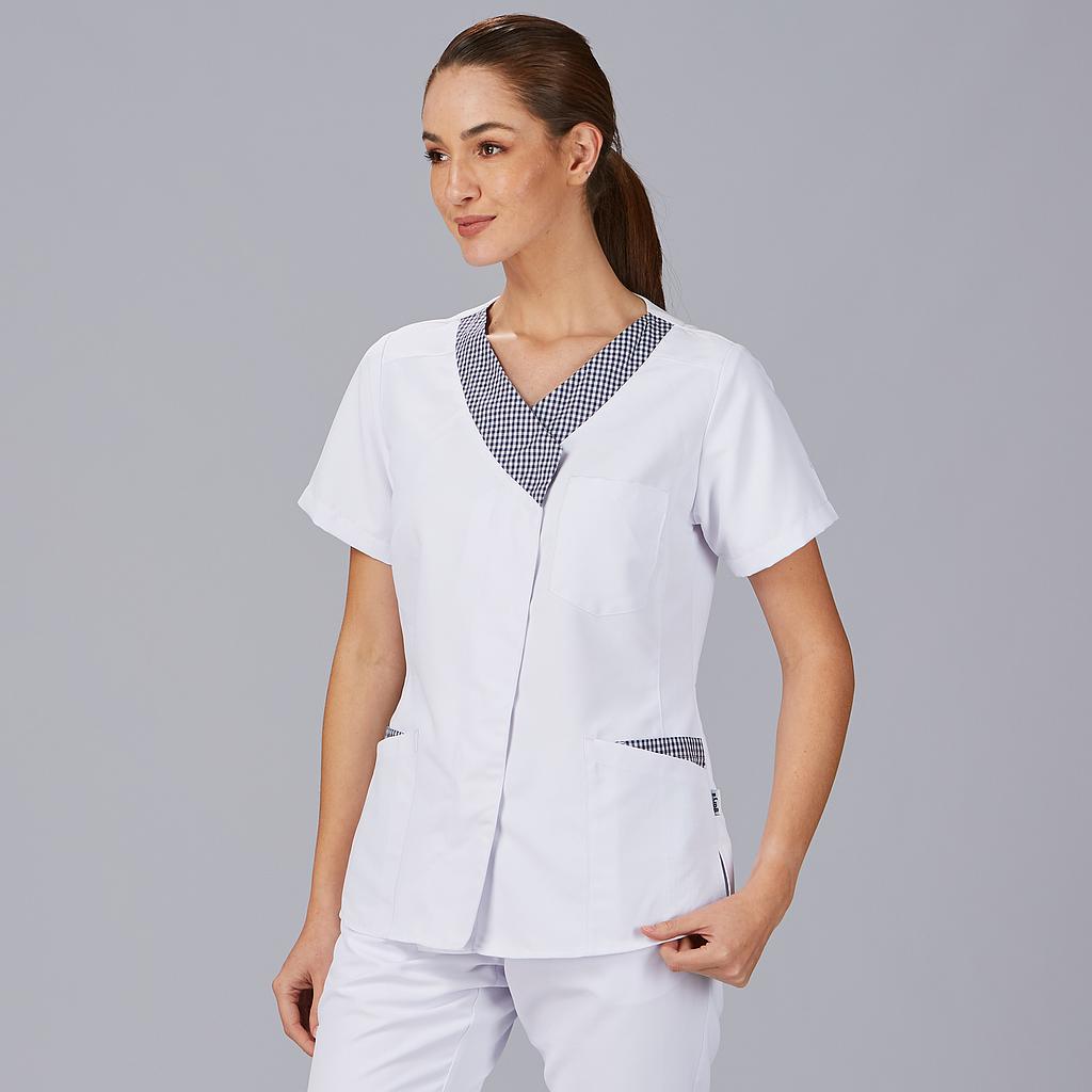 [600063-1202-XS] BLUSA MICROFIBRA TRANSPIRABLE DETALLES VICHY PEÑA 600063 (XS)