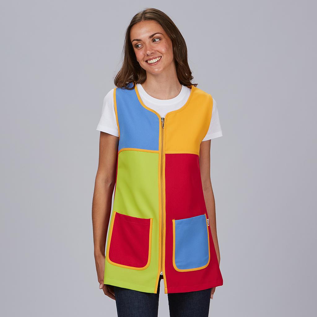 BLUSA MUJER SEMI AJUSTADA MULTICOLOR VISUAL 600068