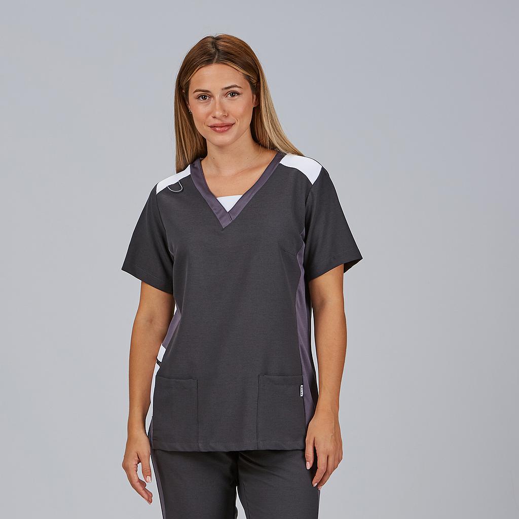 [662400-139-XS] BLUSA MICROFIBRA ELÁSTICA LETICIA 662400 (XS, 139 GRIS MARENGO)