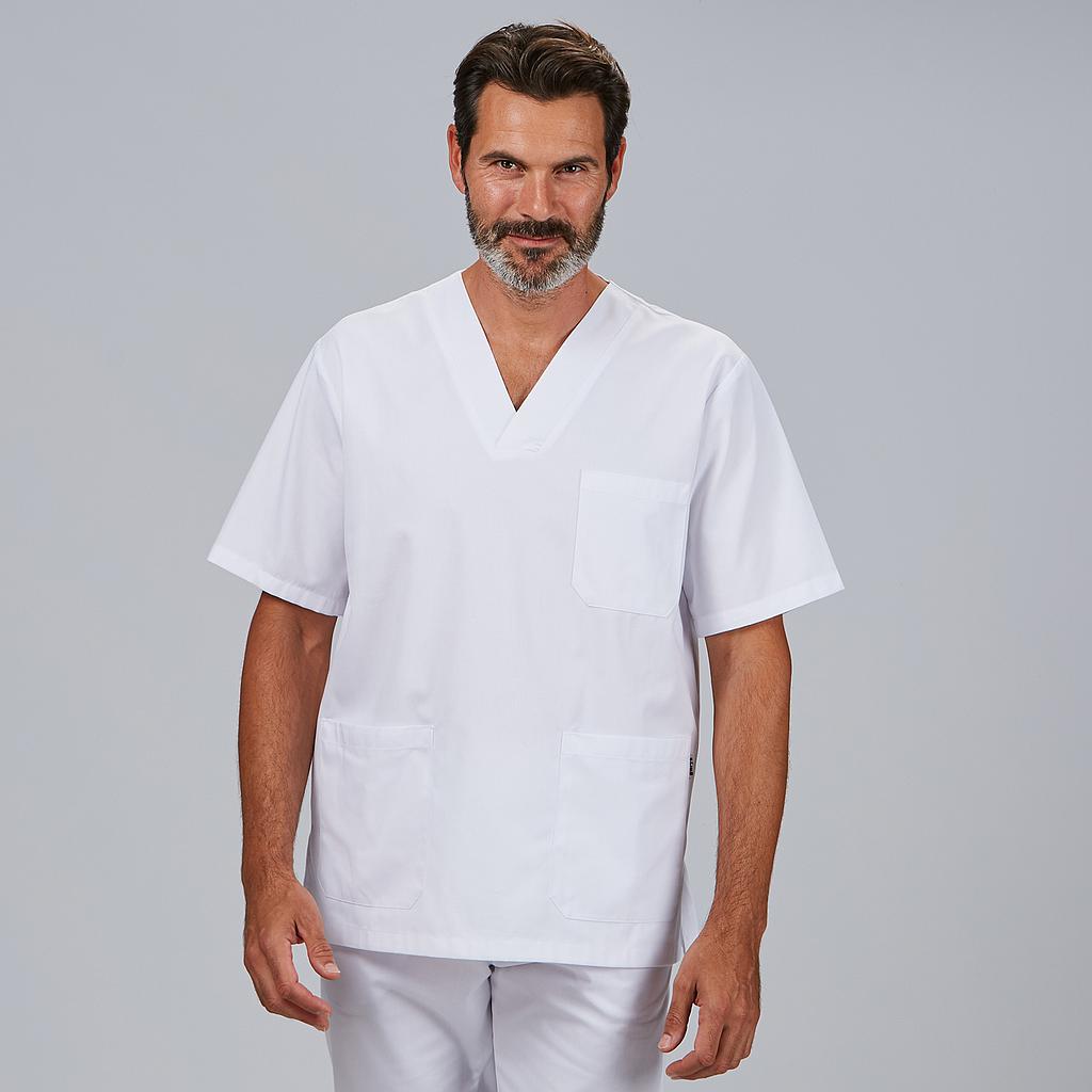 [671101-101-XXS] BLUSA SANITARIA UNISEX CUELLO PICO SARGA RED LINE 671101 (XXS)