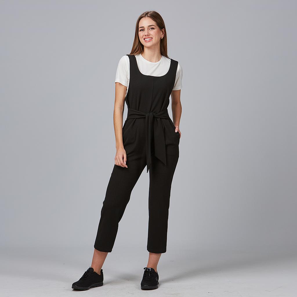 [700041-001-XS] MONO MUJER CREPE GRUESO SIN MANGAS CON BOLSILLOS 700041 (XS)