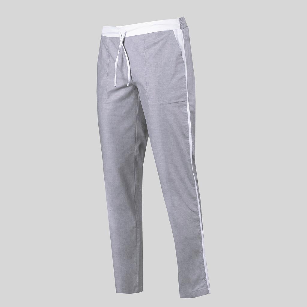 [702500-117-XS] PANTALÓN UNISEX CINTURA ELÁSTICA OXFORD GRIS PERLA 702500 (XS)