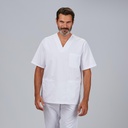 CONJUNTO SANITARIO UNISEX CASACA CUELLO PICO Y PANTALÓN GOMA RED LINE 846101