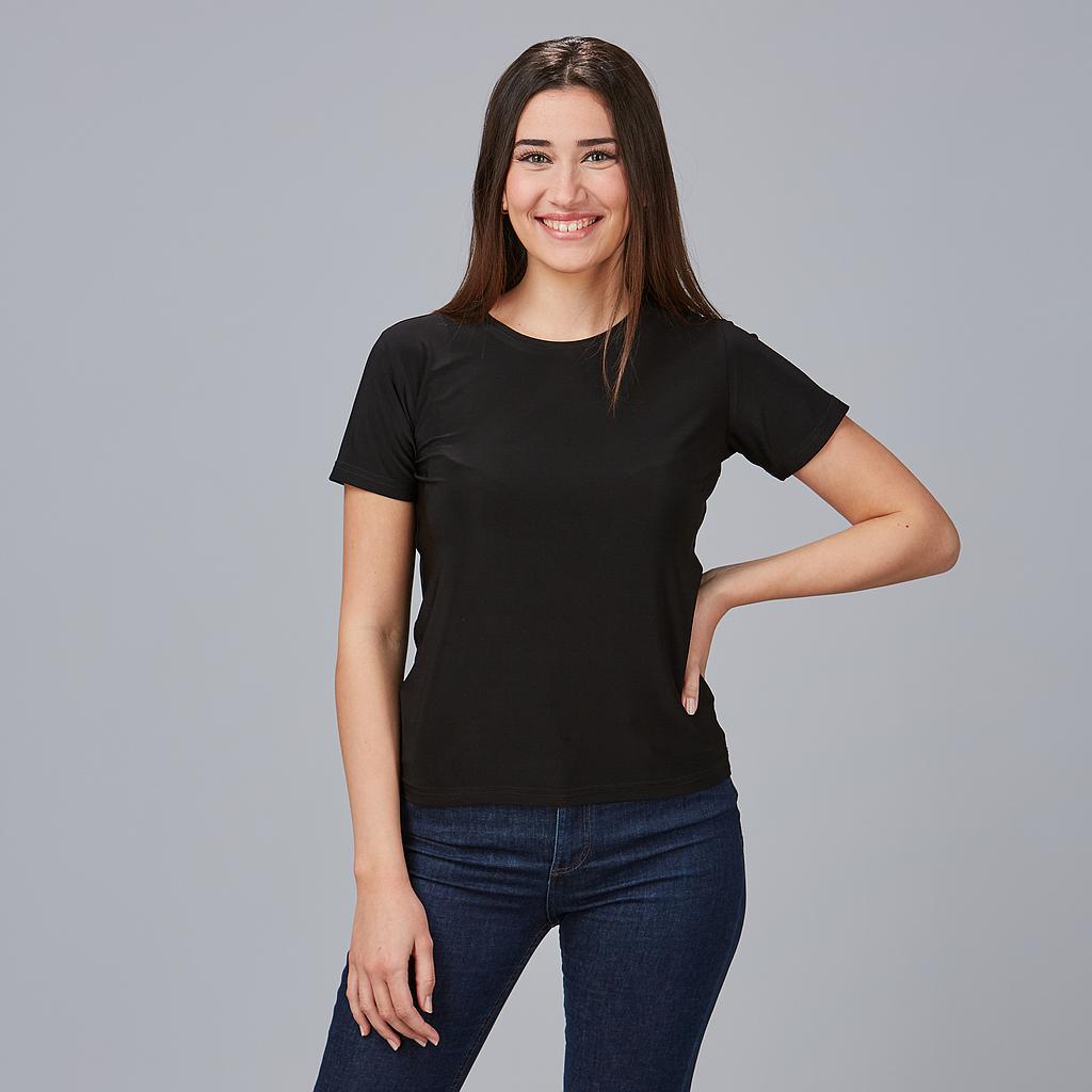 [850007-001-XS] CAMISETA MUJER ELÁSTICA DURADERA SABINA 850007 (XS, 1 NEGRO)