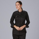 CHAQUETA COCINA MUJER SEMI AJUSTADA SATÉN ALGODÓN SOLA 930049