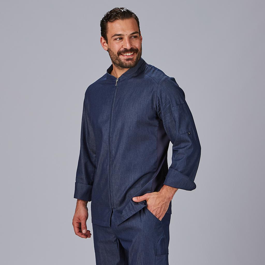 [948800-834-XS] CHAQUETA COCINA UNISEX TEJANO ELÁSTICO AEROSILVER SANTANA 948800 (XS)