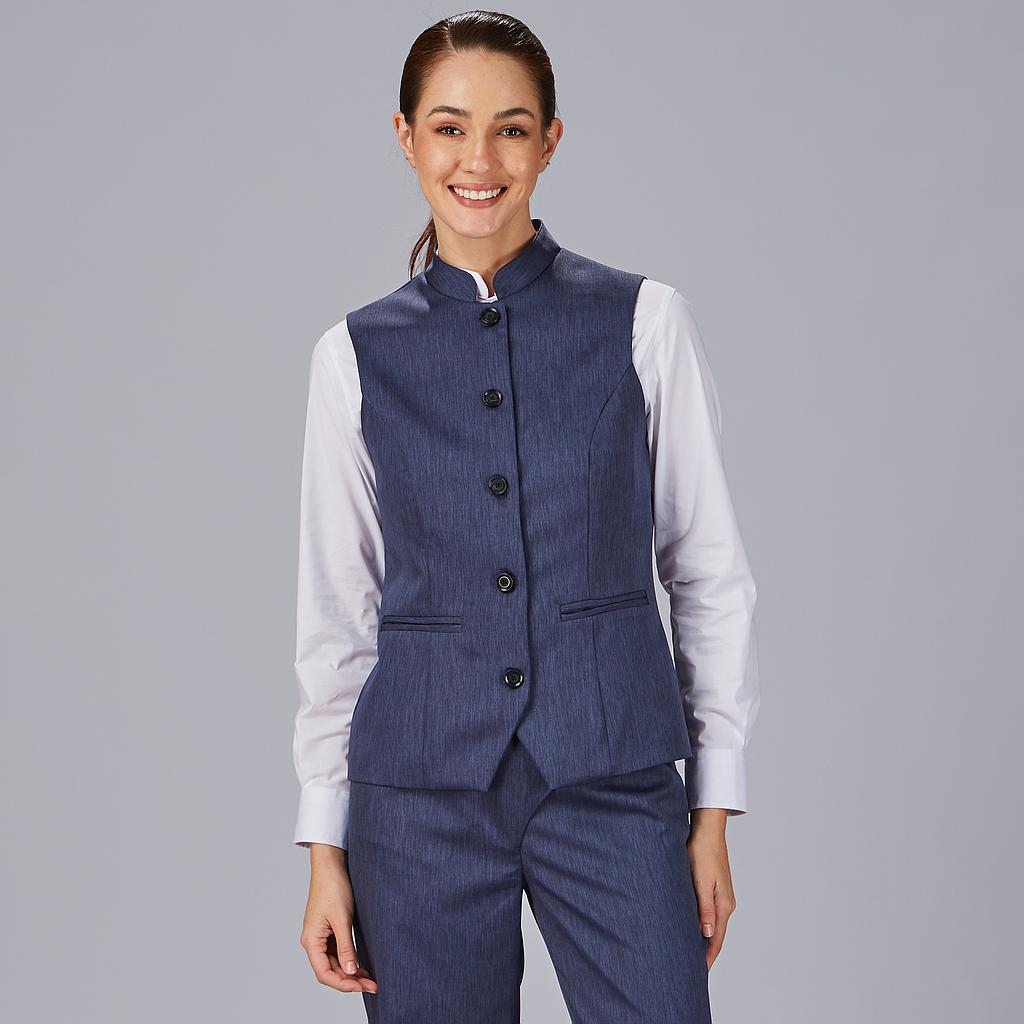 [950013-104-XS] CHALECO MUJER ELÁSTICO CUELLO MAO LUJAN 950013 (XS, 104 MARINO)
