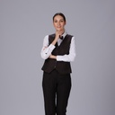 CHALECO MUJER AJUSTADO ELEGANTE CON BOLSILLOS SARGA 993400