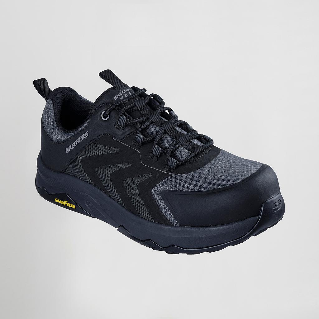 [SK200255EC-001-39.5] ZAPATO SEGURIDAD CORDONES AIR-COOLED MEMORY FOAM SKECHERS SK200255EC (39.5, 1 NEGRO)