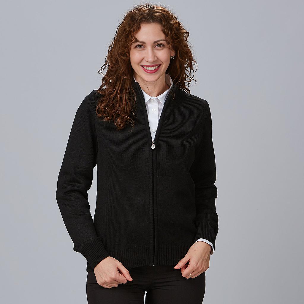 [102900-001-S] REBECA SRA CREMALLERA PUNTO GRUESO 100%ACRILICO GALGA 8 (S, 1 NEGRO)