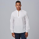 CAMISA M/L MAHO ABIERTO A MITAD CON BOTONES TIPO LINO DANTE