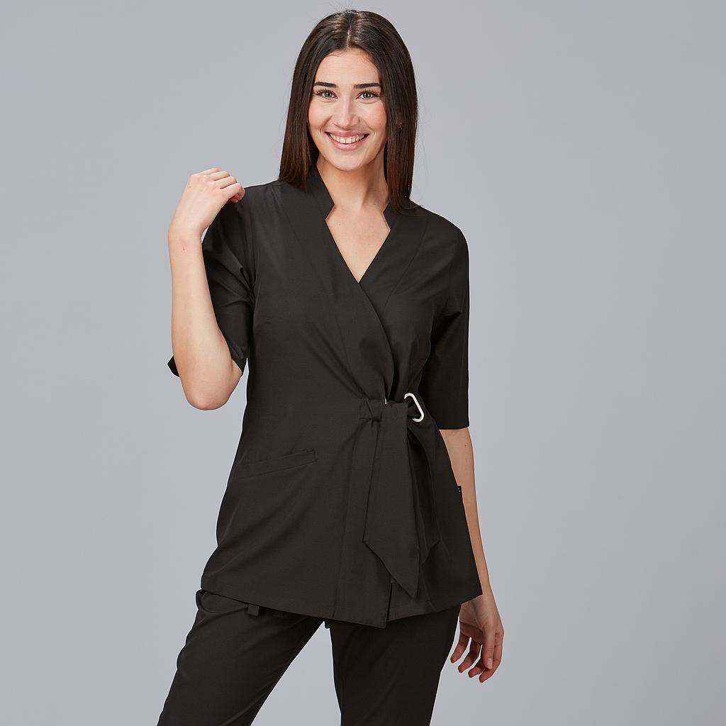 [600029-001-XS] CASACA MUJER M/CORTA CRUZADA BUGULA GARYS 600029 (XS, 1 NEGRO)