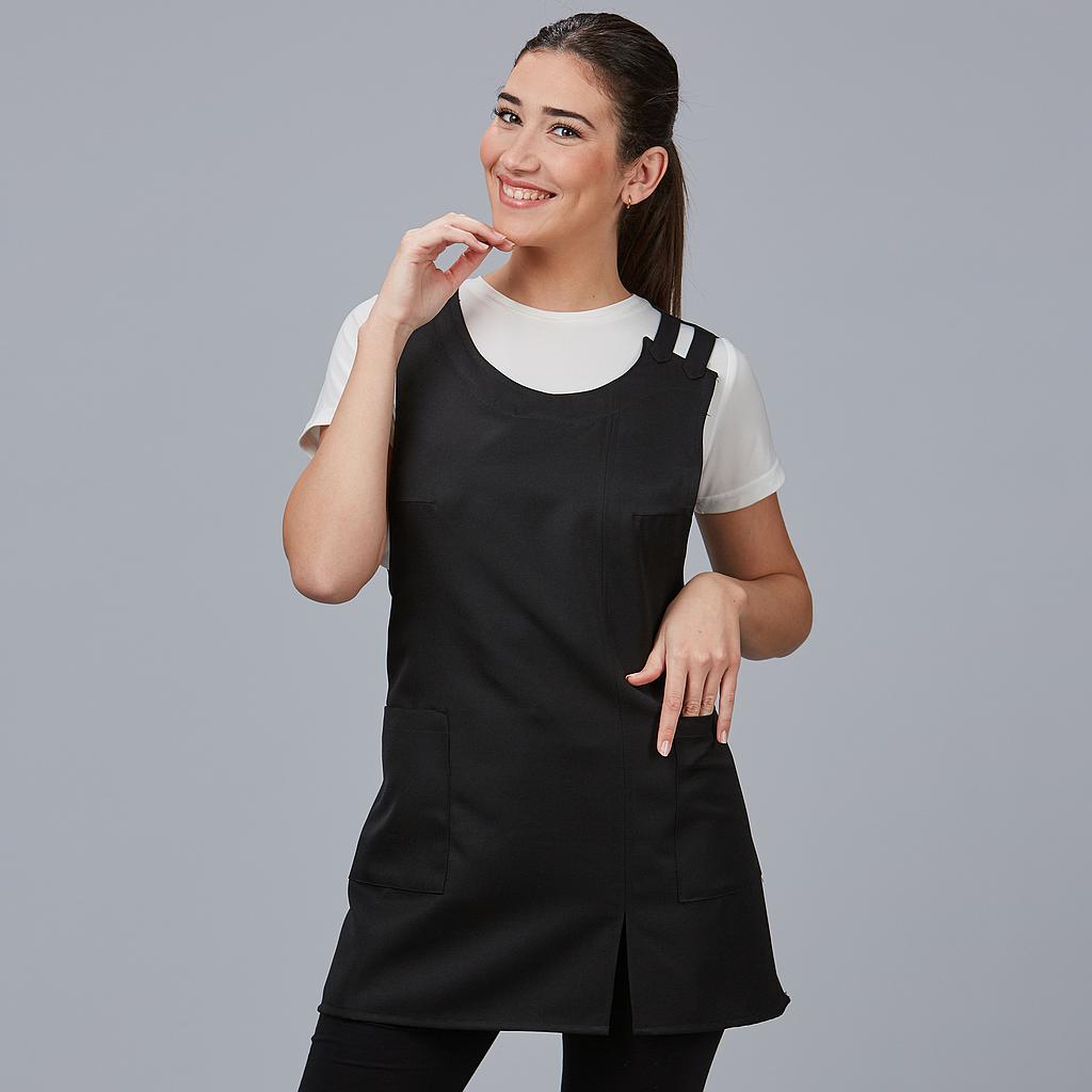 [200045-001-UD] CASULLA IXOLA HOMBRO DOS TIRAS 100% POLIESTER DOS BOLSILLOS 208GR (1 NEGRO)