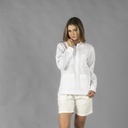 BLUSA GUAYABERA MUJER M/LARGA 55% LINO 45% ALGODON SUMATRA 4 BOLSILLOS