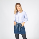 MANDIL CORTO VAQUERO DOS BOLSILLOS 40X69 CM 27%POL 73%ALG 350 GRAMOS