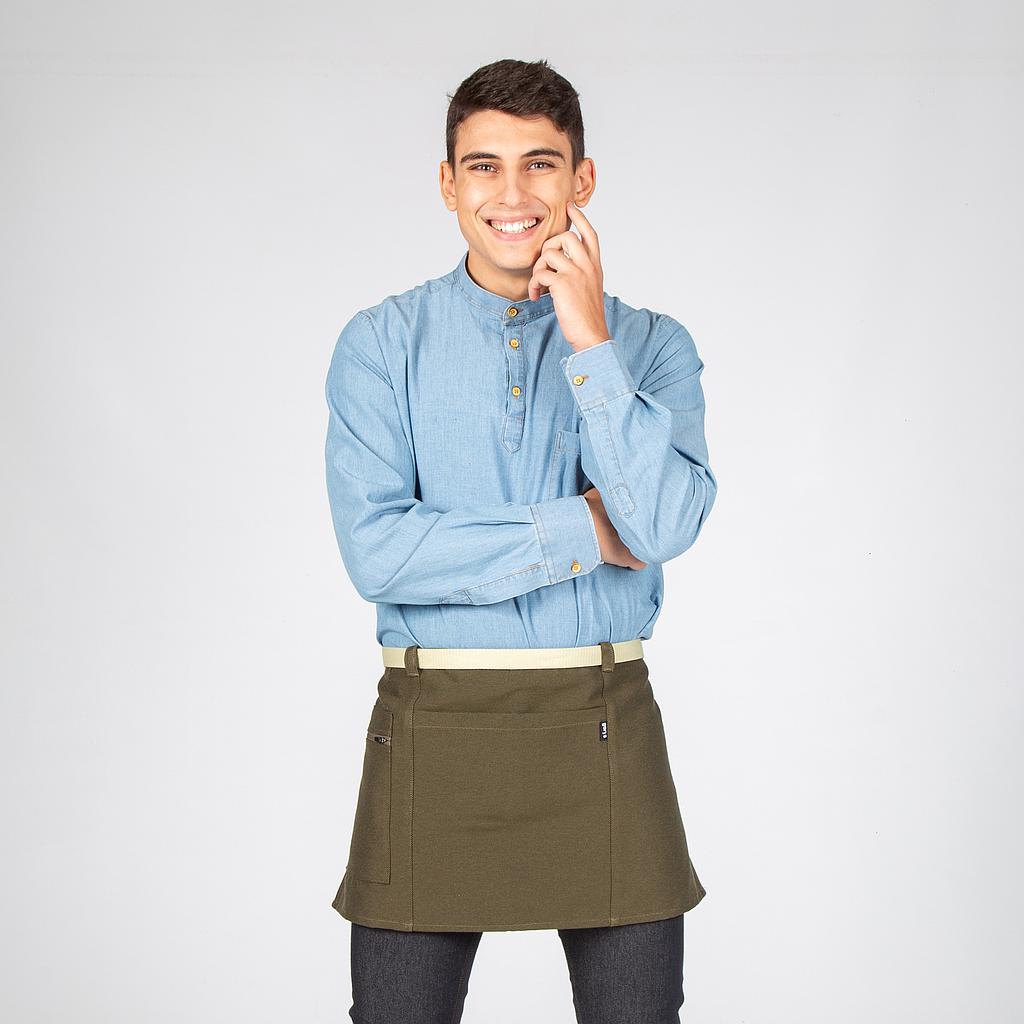 MANDIL CORTO BOLSILLOS TEJIDO GRUESO 320GR 35X67 CM CHENILLA 54% PES 46% ALGODON