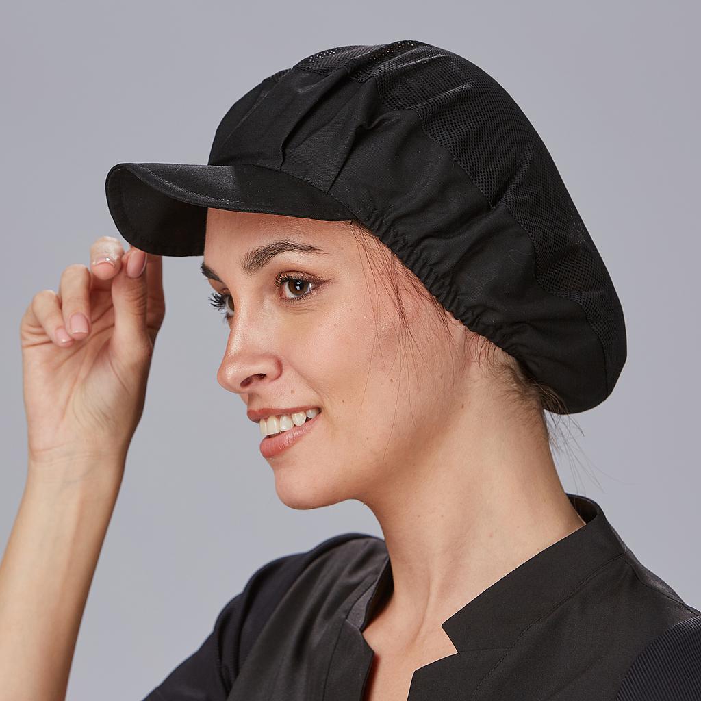 [421000-001-UD] COFIA POPELIN FINO NEGRA TODO TEJIDO VISERA LISA 65%POL 35%A