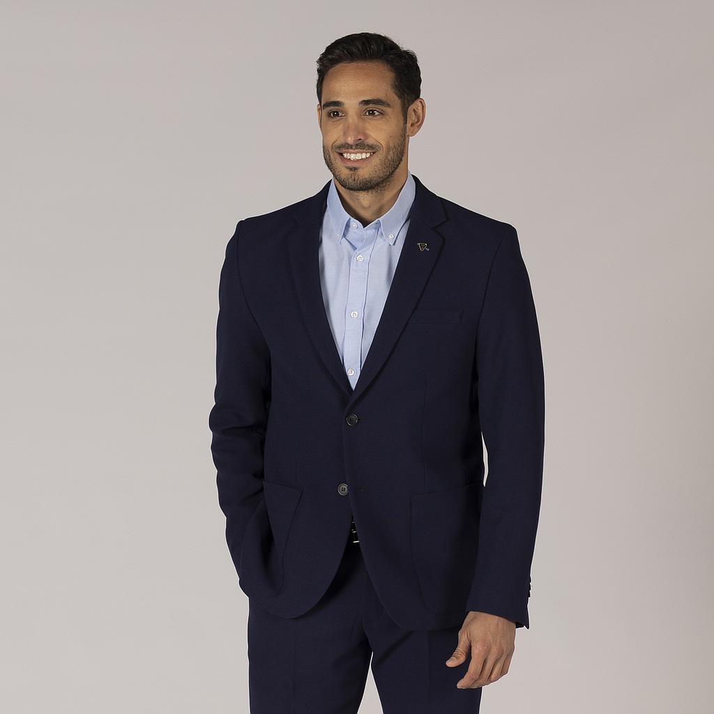 [800028-104-44] AMERICANA CRO SLIM FIT AJUSTADA 2 BOTONES 53% POLIES. 44% LANA 3%ELASTAN WELFARE (44)