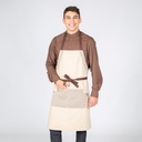 DELANTAL PETO COMBI ESPIGA 82X72 CM BOLSILLO COMBINADO 30%LINO 320GR
