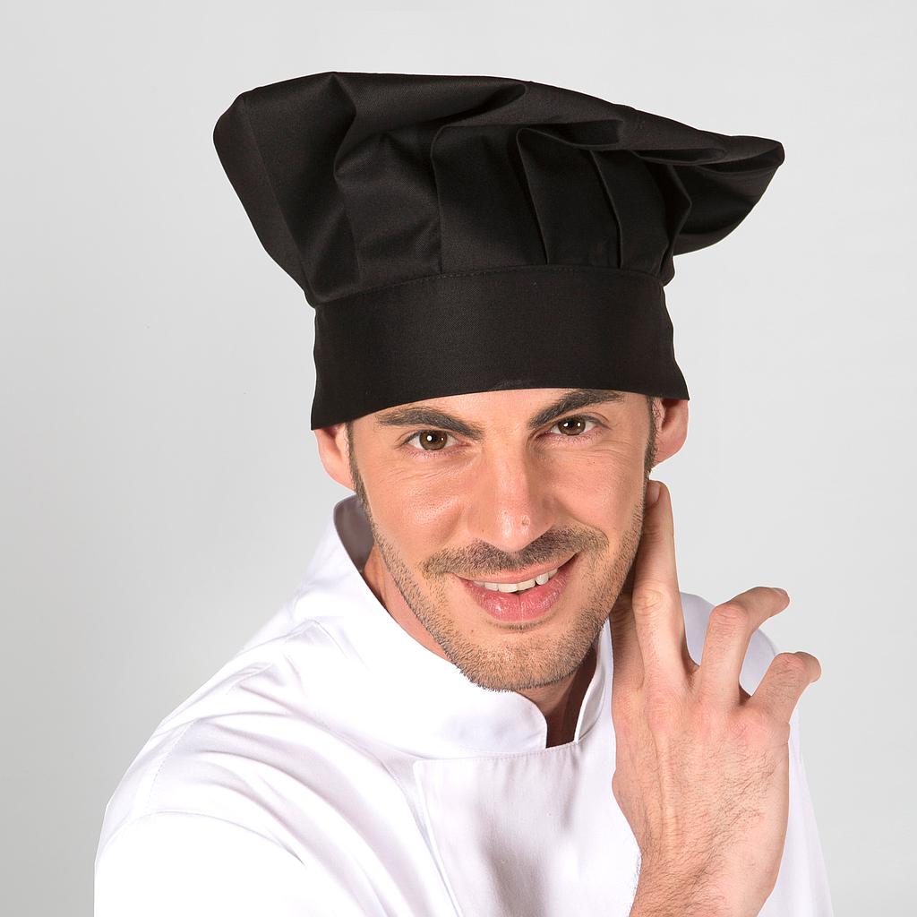[4481V0-001-UD] GORRO MAGDALENA COLOR LISO CIERRE VELCRO 65%POL 35%ALGODON (1 NEGRO)