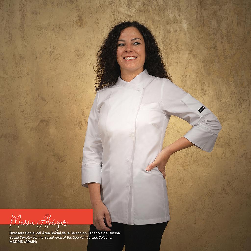 [933400-101-XS] CHAQUETILLA COCINA SRA M/3/4 CRUZADA GALATEA (XS)
