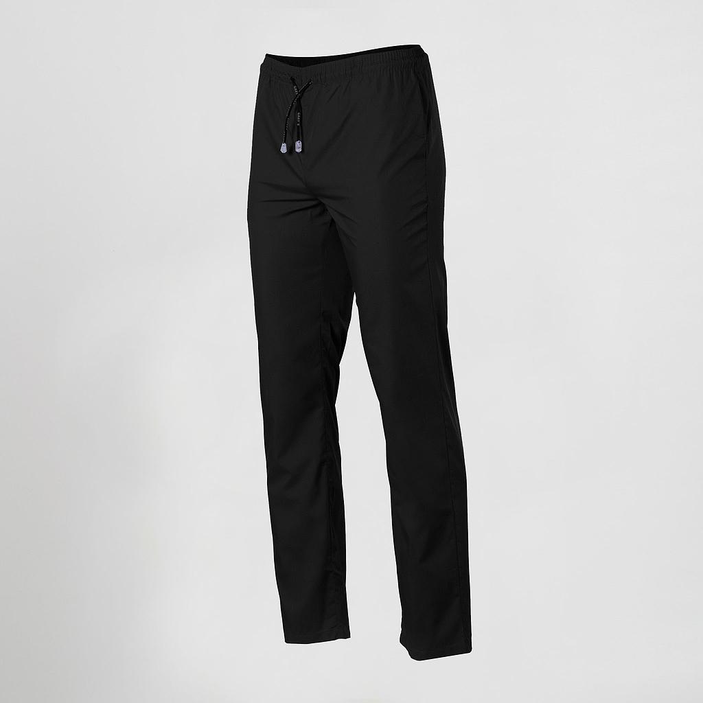 [700700-001-XS] PANTALON MUY FINO GOMA COMPLETA POPELIN CORDON CINTURA 116GR (XS, 1 NEGRO)