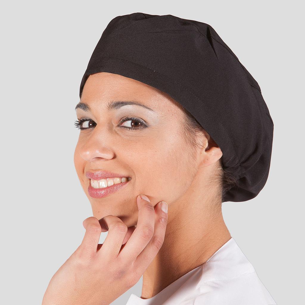 [447600-001-UD] GORRO CIRUJANO GOMA 100% MICROFIBRA TIRA ANTISUDOR (1 NEGRO)