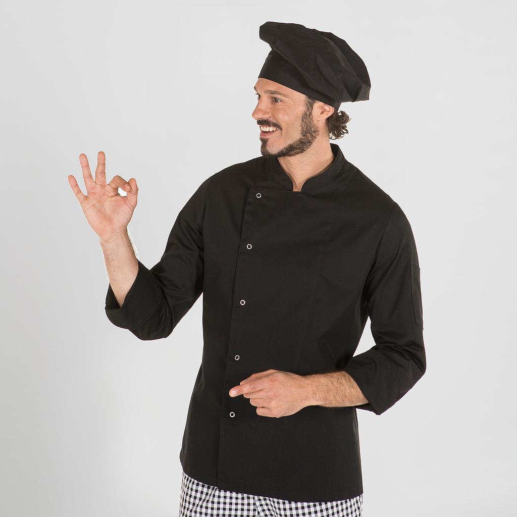 [945200-001-XS] CHAQUETILLA COCINA M/L NEGRA  BOTON CLIC ORTIZ (XS, 1 NEGRO)