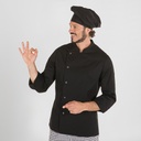 CHAQUETILLA COCINA M/L NEGRA  BOTON CLIC ORTIZ